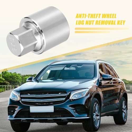 Image of uxcell Vehicle 1 Set 313 Wheel Lock Lug Nut Anti Theft Lug Nut Screw Removal Socket Key for Mercedes Benz Wheel Lock Key with Protector Nut Socket
