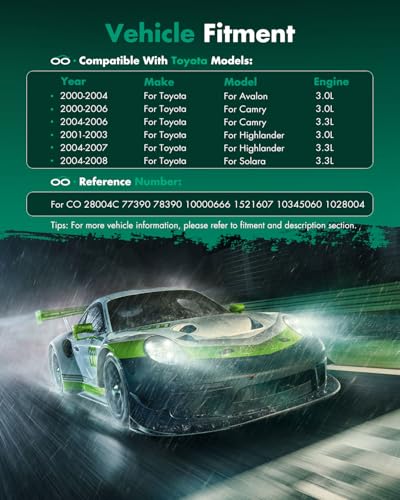 Image of SCITOO AC Compressor for Toyota for Avalon 3.0L 2000-2004 | Fast Cooling, Ultra Low Noise (≤72 dB)Air Conditioner Compressor with Clutch, Easy Installation, 77390