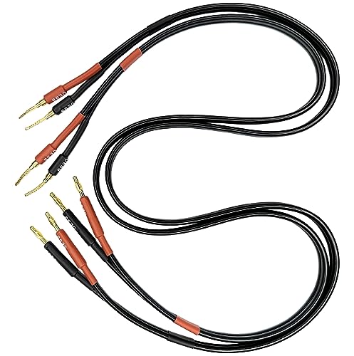 Câble de haut-parleur silicone calibre 12 fiches banane 4mm pour ampli hi-fi
