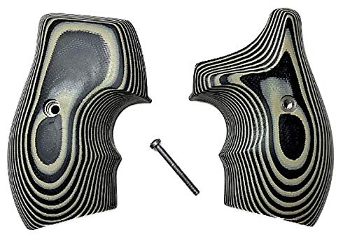 Premium Gun Grips Compatible Replacement for S&W Grey/Black G10 Low Profile Half Wrap J Frame Grips - Premium Gun Grips