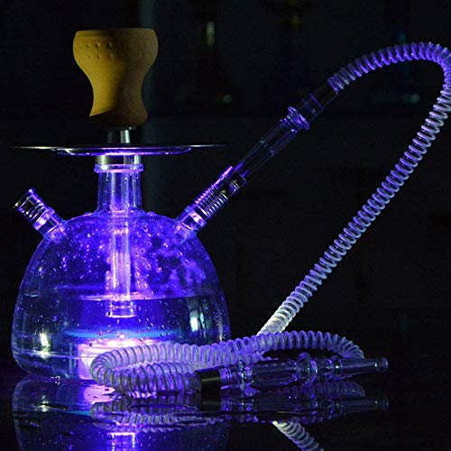 BGSFF Shisha, Premium 2/1 Schlauch Shisha Komplettset, Acryl Kessel Shisha mit Fernbedienung, B. – Bild 6