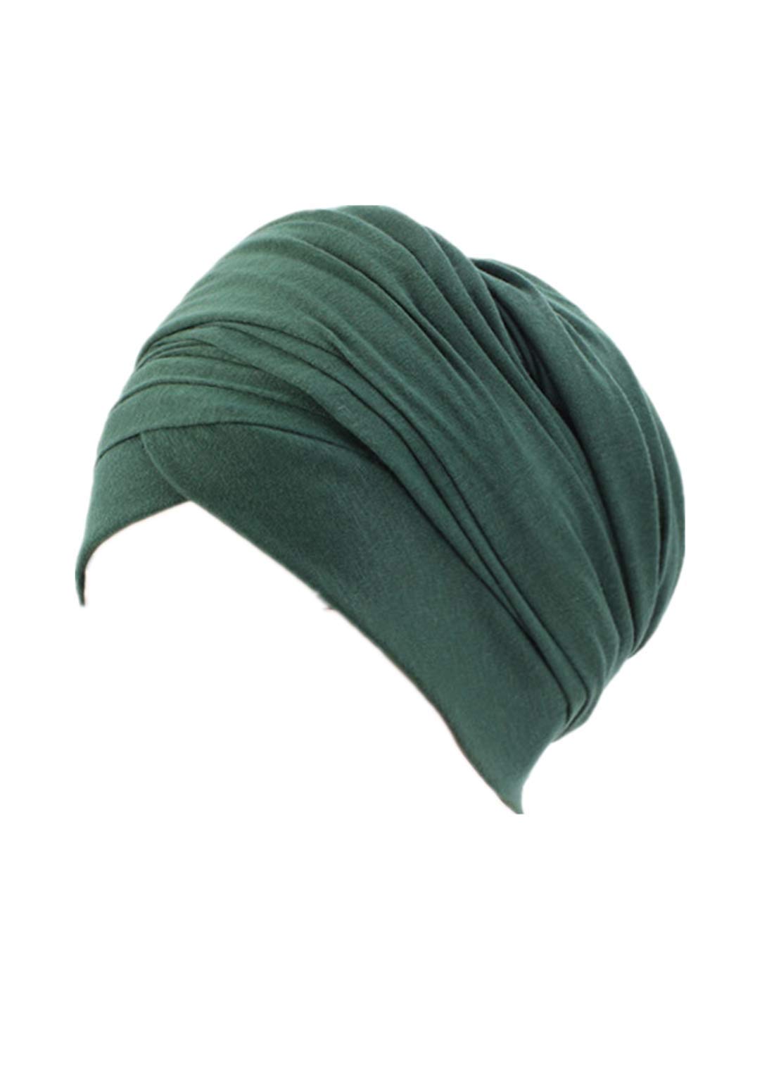 HZUX Elegant Muslim Hijab Turban Head Wrap Cap Headwear India Hat Cancer Chemo Caps