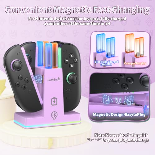 Image of FASTSNAIL Switch 2 Controller Charger Dock for Nintendo Switch 2 for JoyCon