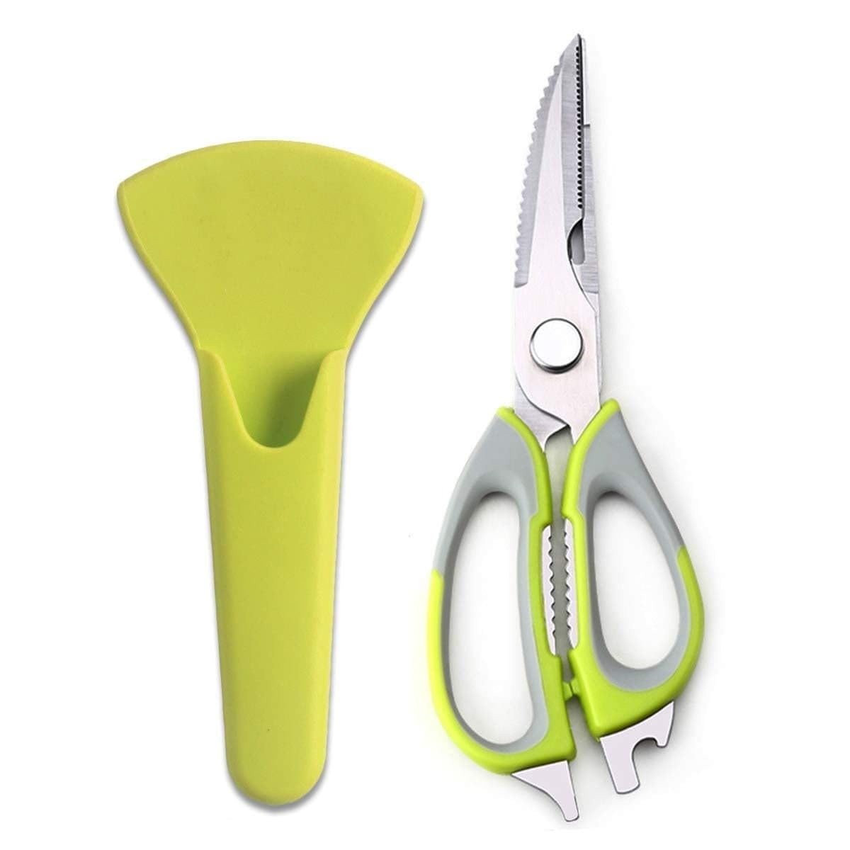 HK Shopping Kitchen Scissors Set with Stainless Steel Blades, Silicone Handles, Built-in Bottle Opener, and Vegetable Peeler – Your Ideal Multi-Purpose Scissors for Cutting Vegetables and More