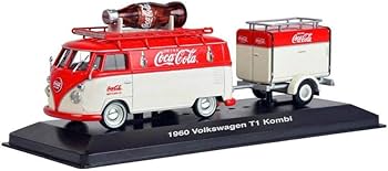 Amazon.com: 1960 Volkswagen T1 Kombi Van with Trailer, Coca-Cola