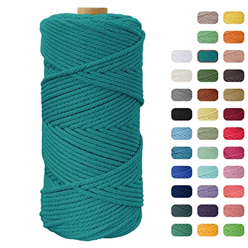 Macrame Cord 4Mm, Jeogyong 4Mm Macrame Cord 109 Yards Natural Cotton Yarn Macrame Rope 4 Strand Twisted Craft Cord Cotton Rope For Wall Hanging Plant Hanger Craft Making #TOP4