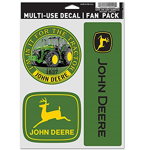 John Deere 3 Pack Multi-USE Decals 5.5X7.75 Tractor Logo