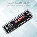 DC 5V/12V Bluetooth 5.0 Audio Decoder Board Audio Module USB AUX SD FM Radio Lossless MP3/ WMA/WAV/FLAC/APE Decoder Board Module, Colors Screen Display (Black)