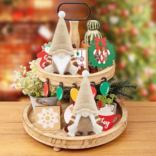 Gehydy-Set-of-2-Christmas-Gnomes-Decorations-Handmade-Glove-Gnome-Plush-Stuffed-Xmas-Decor-for-Home-Kitchen-Farmhouse-Tiered-Tray-Brown Gehydy Set of 2 Christmas Gnomes Decorations Handmade Glove Gnome Plush Stuffed Xmas Decor for Home Kitchen Farmhouse Tiered Tray Brown