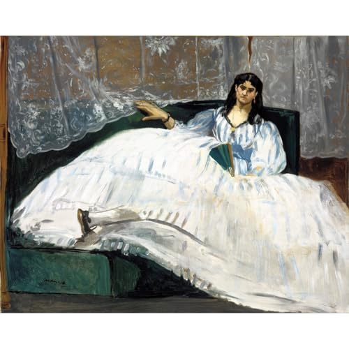 Femme avec un éventail de Manet, impression giclée roulée pour amateurs d'art