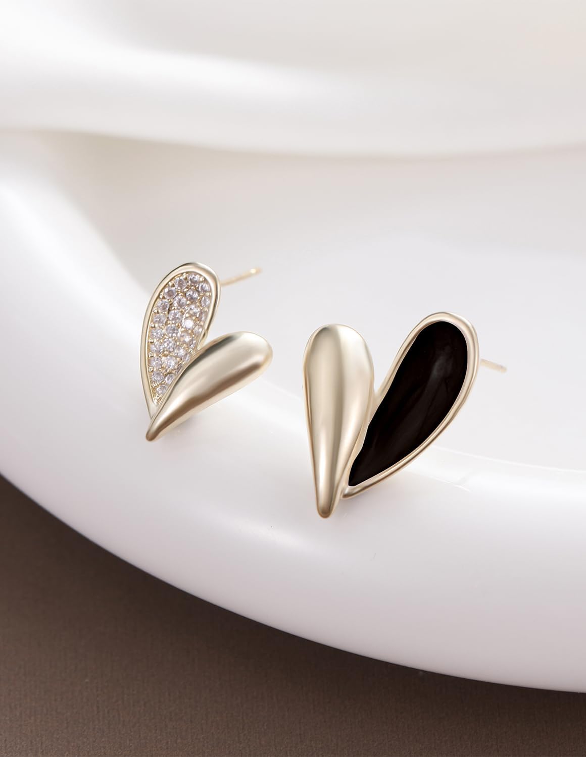 14K Gold Plated Cubic Zirconia Stud Earrings for Women Jewelry - Image 4