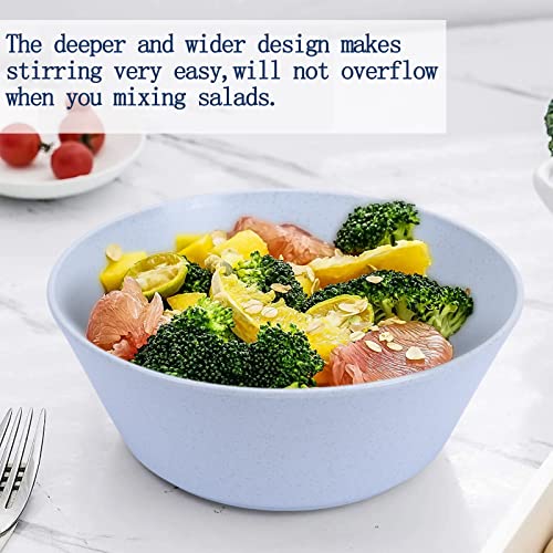 Homestockplus 50 Oz Large Cereal Bowls, Unbreakable Salad Bowl Set Of 6, Sturdy And Stackable Serving Bowls, Microwave Dishwasher Safe Colour Bowls Set For Oatmeal, Soup, Ramen, Salad,Snack #TOP4