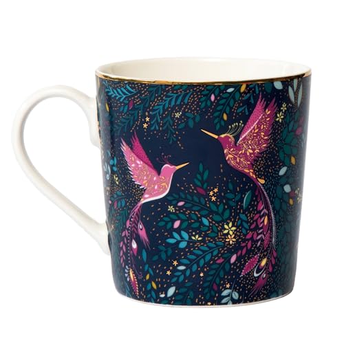 Sara Miller London Taza India Colibrí 12oz China Fina miniatura 3