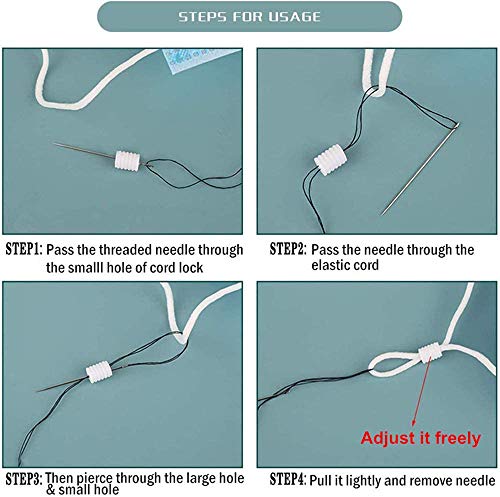 image for IAMUQ 500 PCS Cord Locks Silicone PVC Toggles for Drawstrings, Adjusta