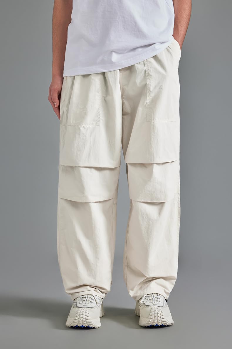 Pantaloni da Lavoro Slim in Stile Coreano a Gamba Larga per Pantaloni Casual da Uomo Primavera ed Estate