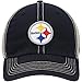 '47 Men's Black/Natural Pittsburgh Steelers Trawler Trucker Clean Up Snapback Hat