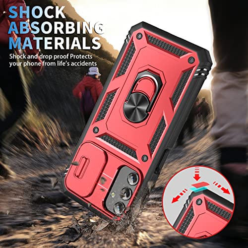 Protection intégrale Samsung A14 5G rigide rouge haute résistance
