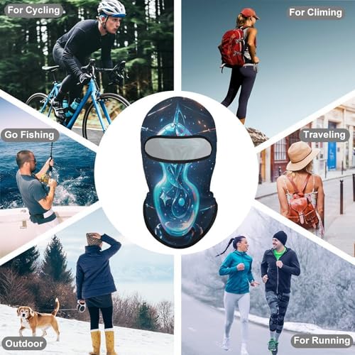 Balaclava para hombre y mujer, máscara para esquí y ciclismo, cobertura completa del rostro miniatura 6
