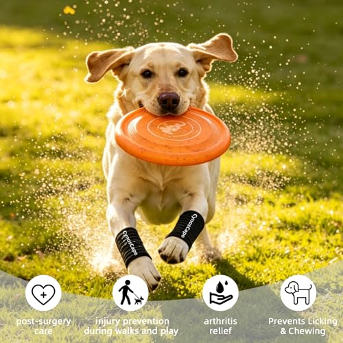 Image of Dog Leg Brace - Front & Rear Leg Support with Compression Wrap for Canine Joint Stability