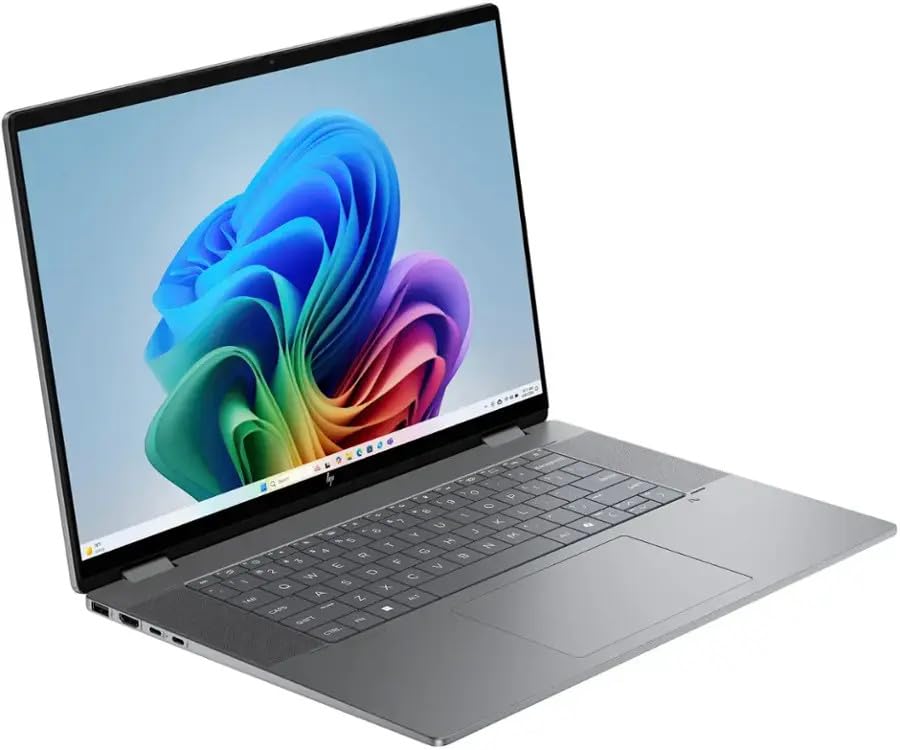 Image of HP OmniBook X Flip 2-in-1 Laptop 16 inch WUXGA IPS Touchscreen AMD Ryzen AI 5 340 16GB LPDDR5 1TB SSD AMD Radeon 840M Graphics Wi-Fi 6E Backlit Keyboard 5MP + IR Camera Win11 Home w /ONT 32GB USB