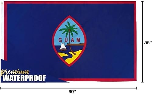Miniatura 3 de Bandera impermeable de Guam Territorio Bandera del Pacífico Banderín 3x5 Interior Exterior