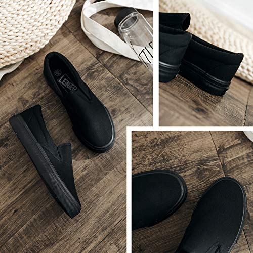 UJoowalk Womens Canvas Slip on Fashion Sneaker Skate Shoe4