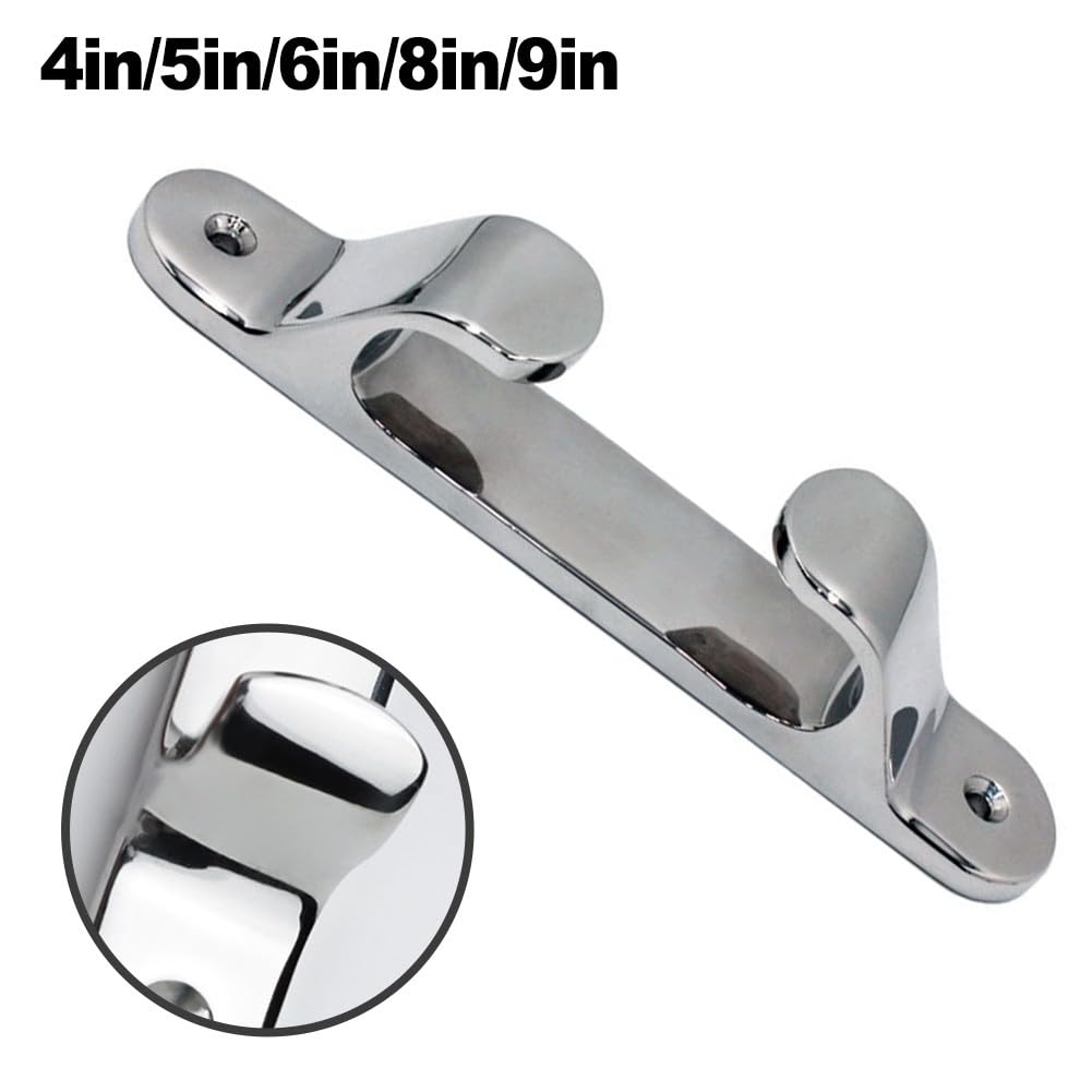 FUBESK 316 Acciaio Inox Barca Corda Guida Linea Tacchetto Dritto Passacavo Bow Chock Yacht Deck Cavo di Fissaggio Argento 10,2 cm