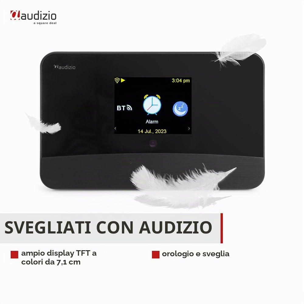 Audizio Livorno - DAB tuner e radio internet con WiFi e DAB+ (102.242) - Nero