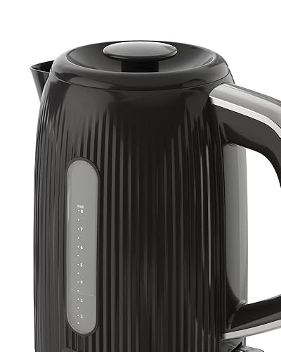 AcsaCi Black Diamond Design With Silver Accents Kettle | WhichOne - View #8