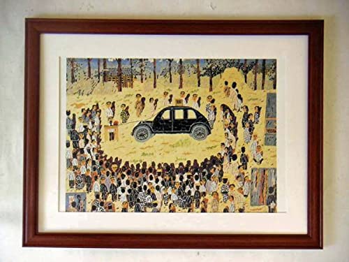Amazon.co.jp: 山下清「八幡様のお祭り」アートプリント額付 : おもちゃ