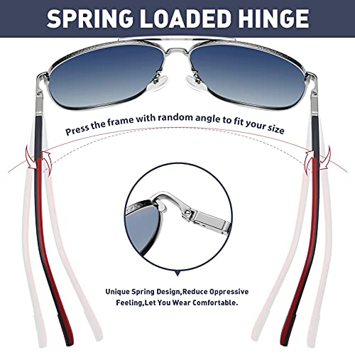 Trendy Polarized Aviator Sunglasses for Men Classic Sunglasses, UV400 Protection Mirror Lens, Fashion Vintage4