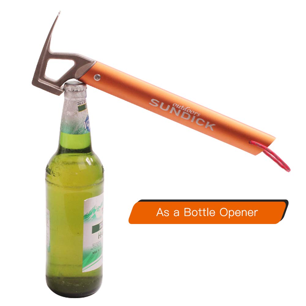 Lixada Marteau de tente de camping en aluminium - Marteau de tente en acier inoxydable - Arrache-clou - Accessoire de tente
