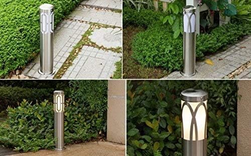 TQXDD Vintage E27 Waterproof Outdoor Lawn Light Modern Simple Stainless Steel Floor Lamp Bright Energy Saving Garden Patio Decoration Pillar Light Hotel Villa Aisle Street Light Pathway photo 3