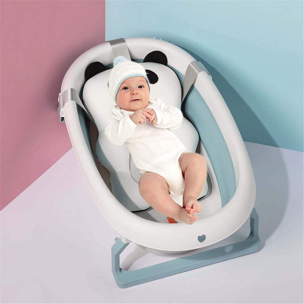 aniceday Cuscino per vasca da bagno per neonato, con supporto per sedile da bagno, galleggiante, per neonati e neonati, 0-6 mesi (panda, colore: bianco)