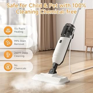 Steam Mop, Multi-Purpose Steam Cleaner for Home Steamer for Floor Cleaning, Floor Steamer Cleaner for Deep Cleaning with Handheld Steamer Mops Accessories, Pet Steam Mop Cleaner for Hardwood, Tile