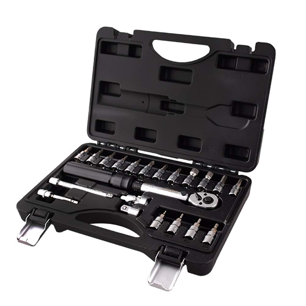 21 in 1 Torque Wrench Bits Set Bicycle Motorcycle Detection Repairings Tool High Precisions Combination Tool Multipurpose Utility Tools Kit Home Household Bicycle Fix