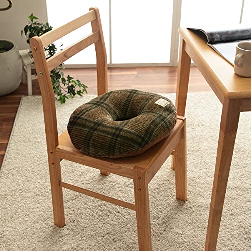 円座クッション カリス 穴あきクッション ブラウン 約40cm丸 椅子 ドーナツクッション 産後 おしゃれ #9385019