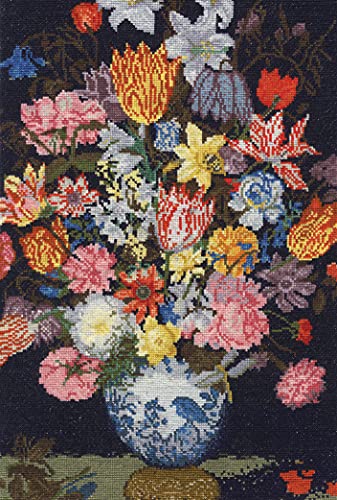 DMC de la Galería Nacional Bosschaert un todavía Vida de Flores en un jarrón WAN Li Kit de Punto de Cruz, 100% algodón, Multicolor