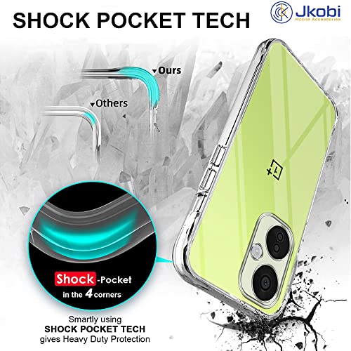 Image of Jkobi Back Cover for OnePlus Nord CE 3 Lite (Silicone Clear Shockproof Case with Camera Protection | Soft and Flexible | Transparent)