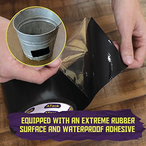 Atack ATSRTB410 Waterproof Patch And Seal Tape, Black, 4 Inches X 10 Feet, Water Barrier Tape For Stop Leak Repair On Pipes thumb #4