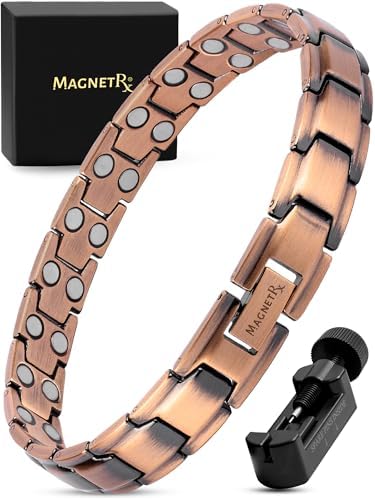 MagEnergy Bracciale Uomo In Titanio Puro 99,9% Con 4 Elementi E Magneti - Ipoallergenico, Regolabile, Regalo - 3