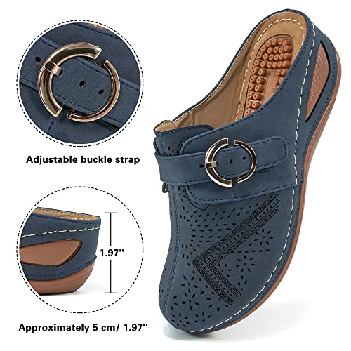 Alicegana Mules For Women Casual Summer Clog With Arch Support Shoes Slip On Sandals Comfy Wedge Shoes #TOP3
