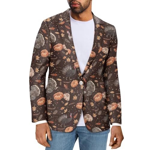 Men's Long Sleeve Classic Fit Blazer Casual Suit Jackets One Button Blazer Jacket, Size S-5XL3