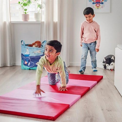 Amazon.co.jp: IKEA イケア 折りたたみ式ジムマット ピンク レッド