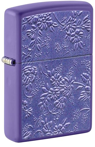 Encendedor Zippo Texture Bouquet Morado Mate miniatura 1
