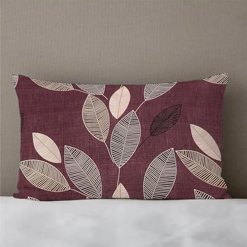 Image of la' amour Pure Cotton All Round Elastic Fitted Bedsheets with 1 Pillow Cover | Single Mattress Bed Breathable| Longlasting | Supersoft Size - 36 x 72 + 6 inches (Abstract, Color - Wine Offe White)