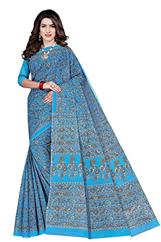 TAMAIRA FASHION Women's Plain Weave Pure Cotton Saree Without Blo...