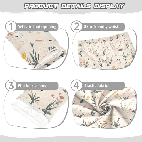 Rabbit and Grass Girls Leggings Kids Yoga Pants Athletic Tights Pants 4-10 Years3