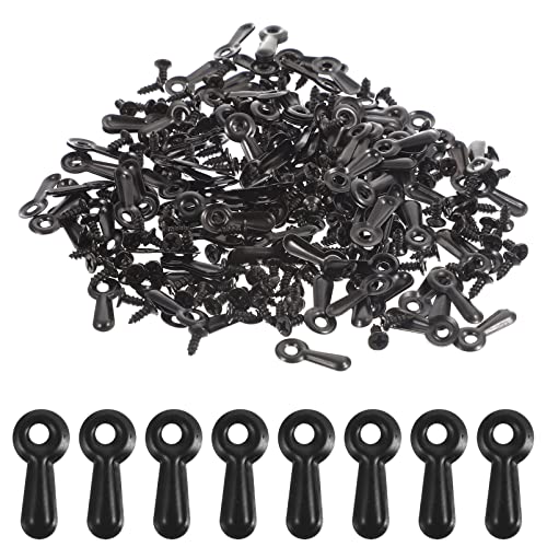 Image of HOMSFOU 160pcs Black Turn Button Fasteners Screws for Picture Frames Easy Installation Backing Clips for Hanging Photos and Artwork Frame Accessories