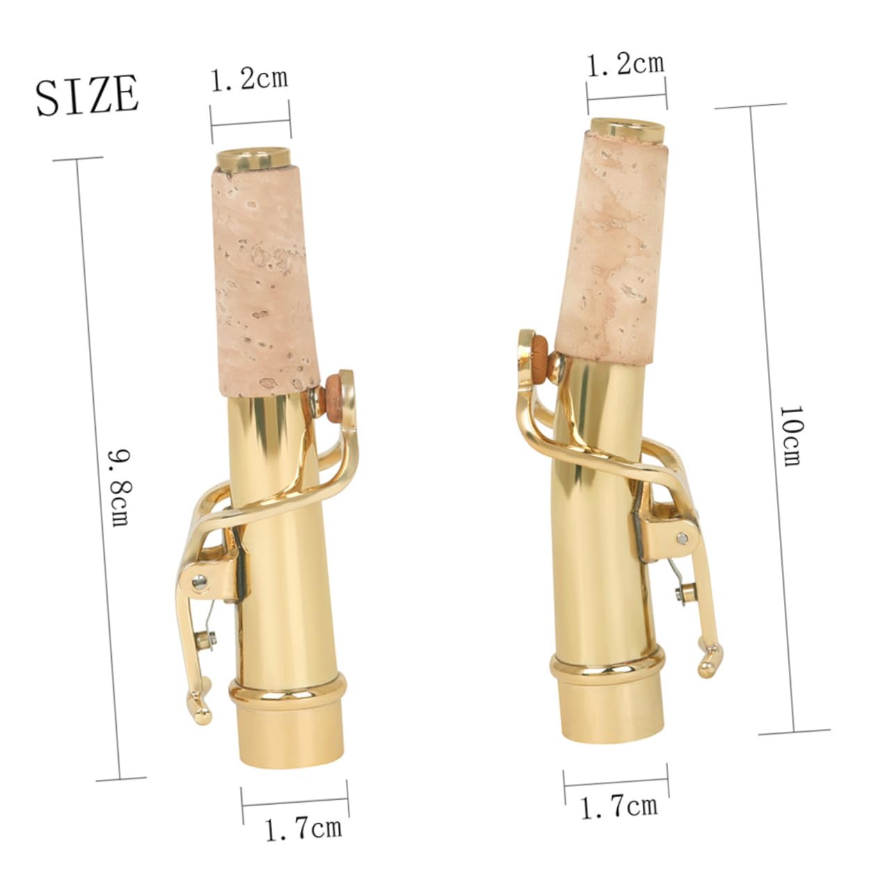 HEMOTON 1set Collo Per Ottone Con Fodere Collo Dritto e Per Soprano Saxophone Accessori Per Musicisti e Amanti Del Jazz